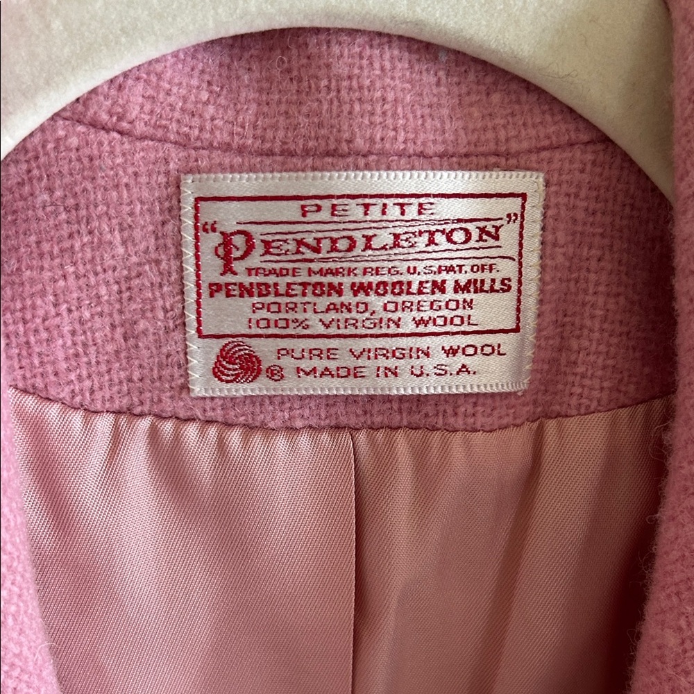 Pendleton Soft Pink Wool Blazer - image 2